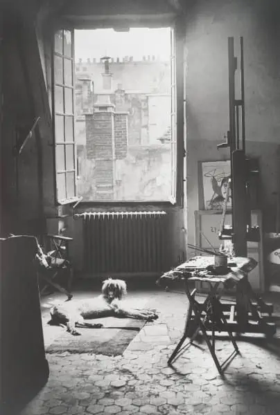 Picasso's Studio, Rue Des Grands Augustins with his Dog Kazbek by Brassaï