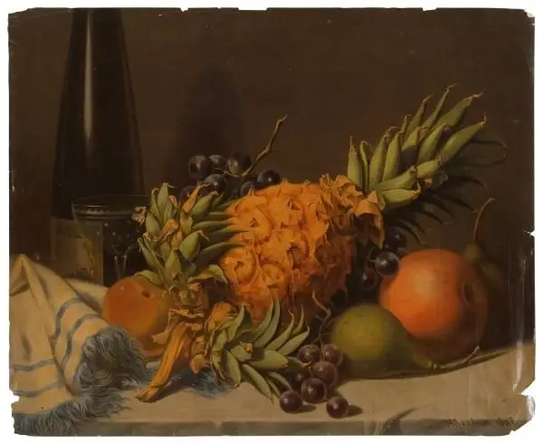 Still Life with Pineapple by Henry Mosler