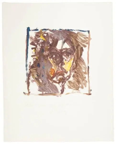 Self-Portrait with Toothache After Rembrandt by Pat Steir