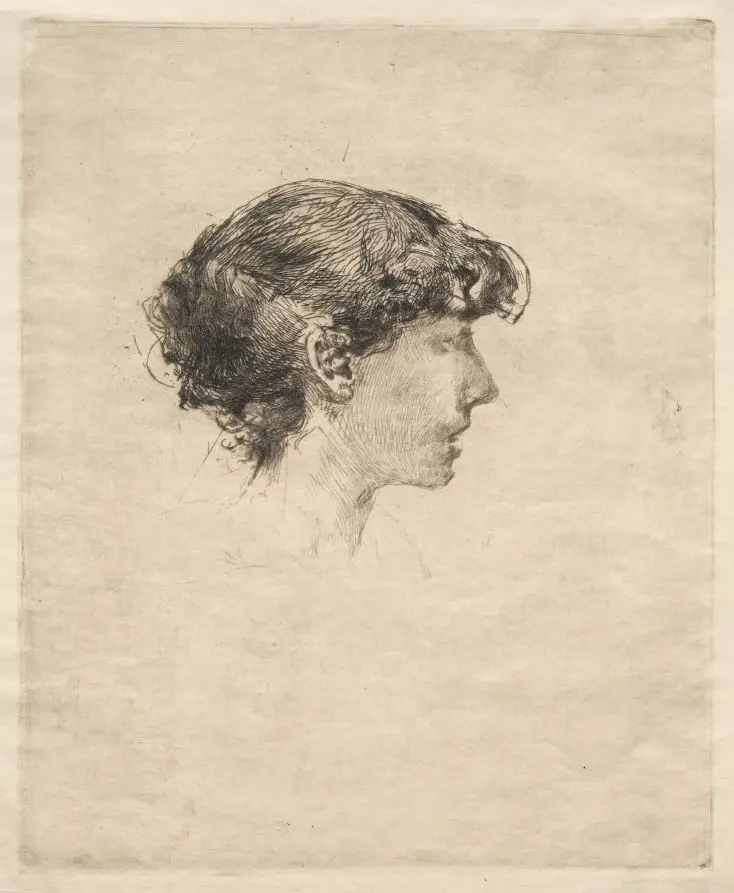 Profile of a Girl by Robert Frederick Blum