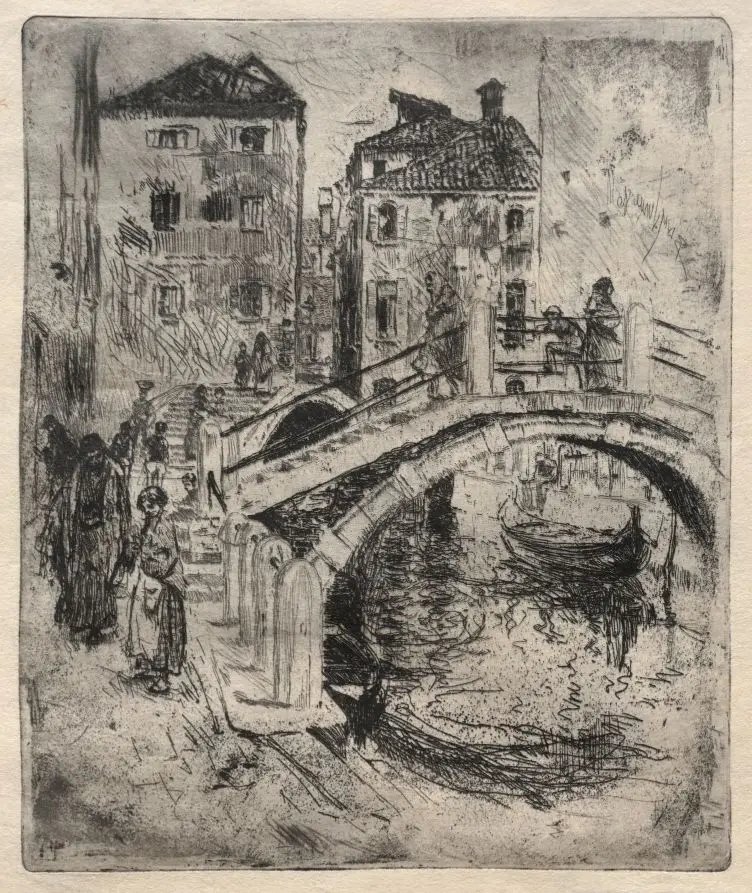 Venetian Canal and Bridges by Robert Frederick Blum