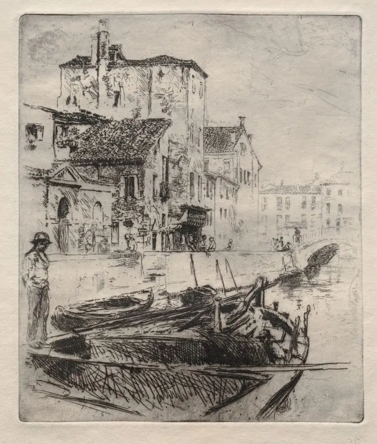 Venetian Canal and Boats, No. 8 by Robert Frederick Blum