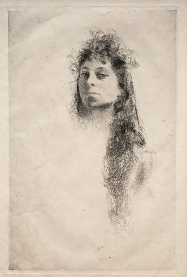 Head of a Girl by Robert Frederick Blum