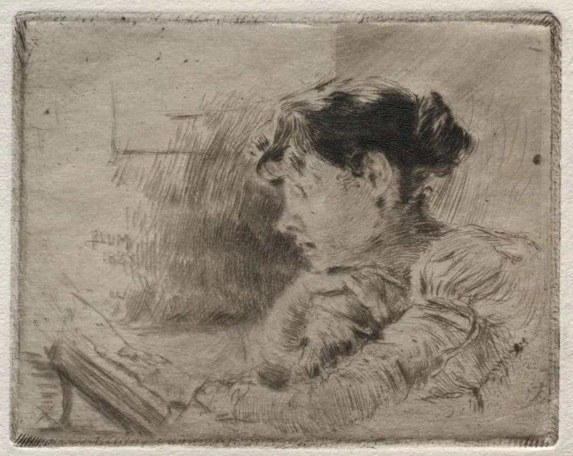 Girl Reading by Robert Frederick Blum