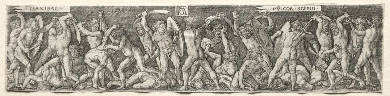 Hannibal Fighting Scipio by Heinrich Aldegrever