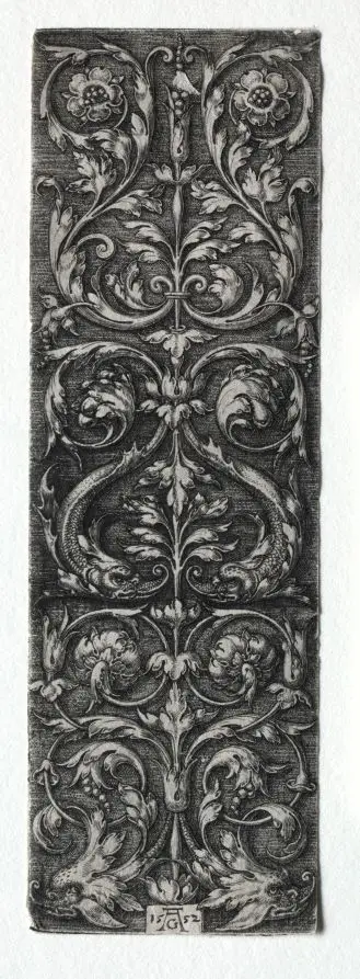 Ornament Design with Fishes by Heinrich Aldegrever