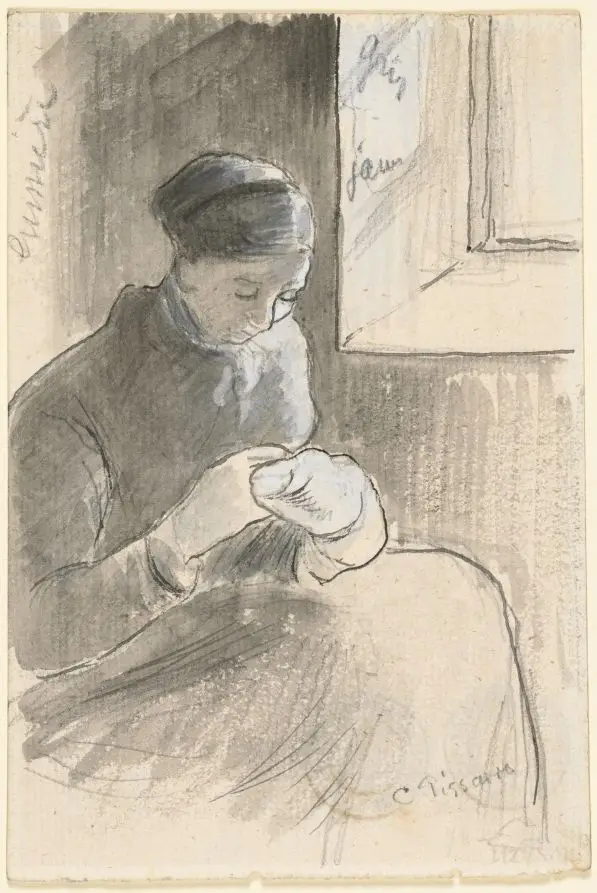 The Mender by Camille Pissarro