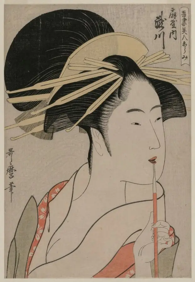 Takigawa of the Ōgiya from the series A Selection of Eastern Beauties by Kitagawa Utamaro