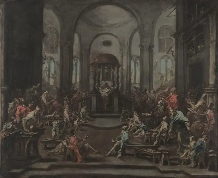 Interior of a Synagogue by Alessandro Magnasco