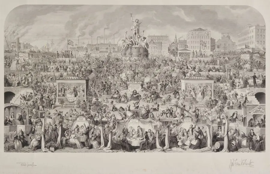 The Drinking Customs of Society or Worship of Bacchus by George Cruikshank