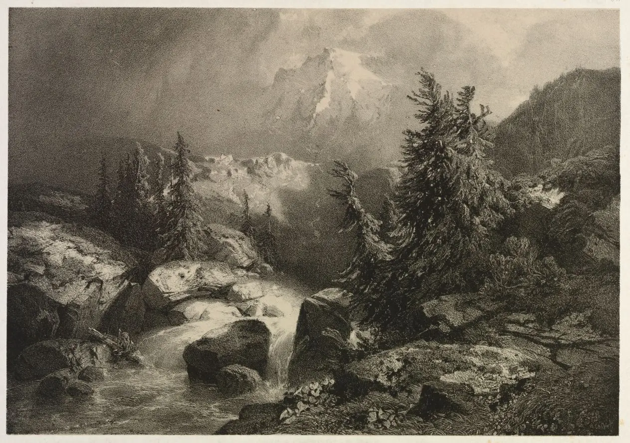 Storm in the Alps by Alexandre Calame