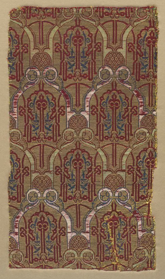Fragment with palmette arches with Alhambra wall pattern by Unknown artist