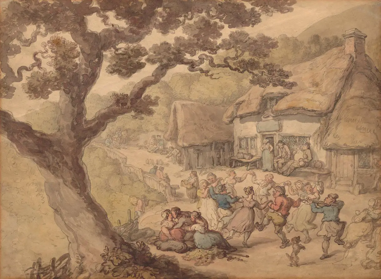 The Village Dance by Thomas Rowlandson