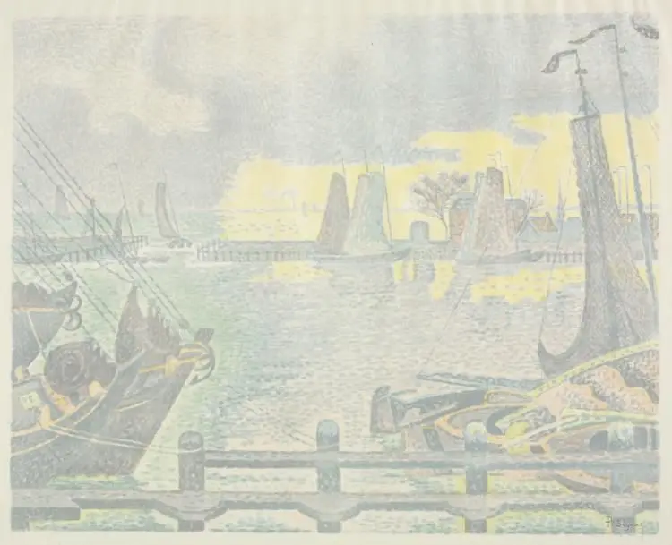 Boats at Flushing by Paul Signac