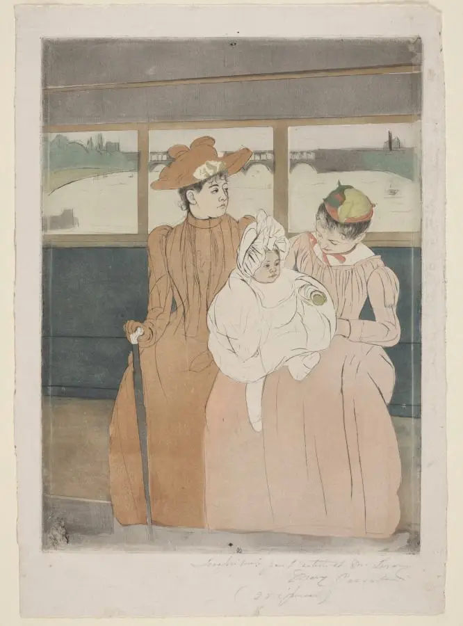 In the Omnibus by Mary Cassatt