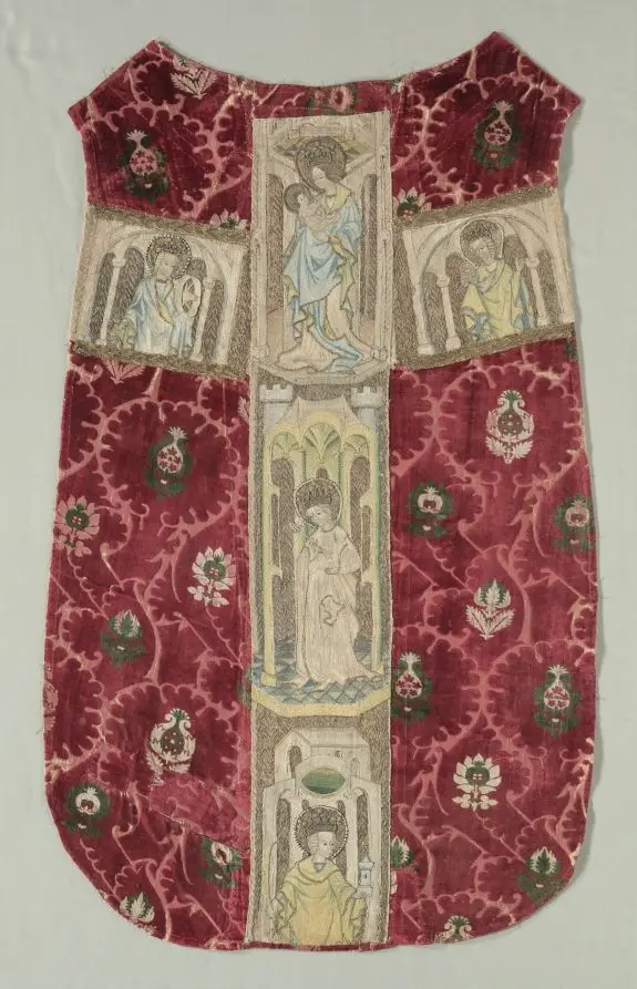 Chasuble Back with Embroidered Orphrey Band by Unknown artist