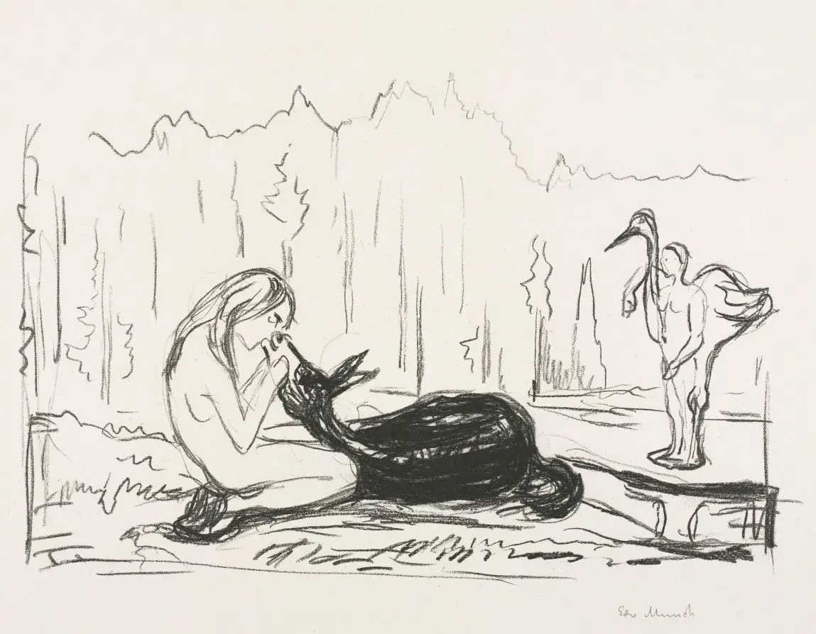 Alpha and Omega: The Wife Omega and the Donkey by Edvard Munch