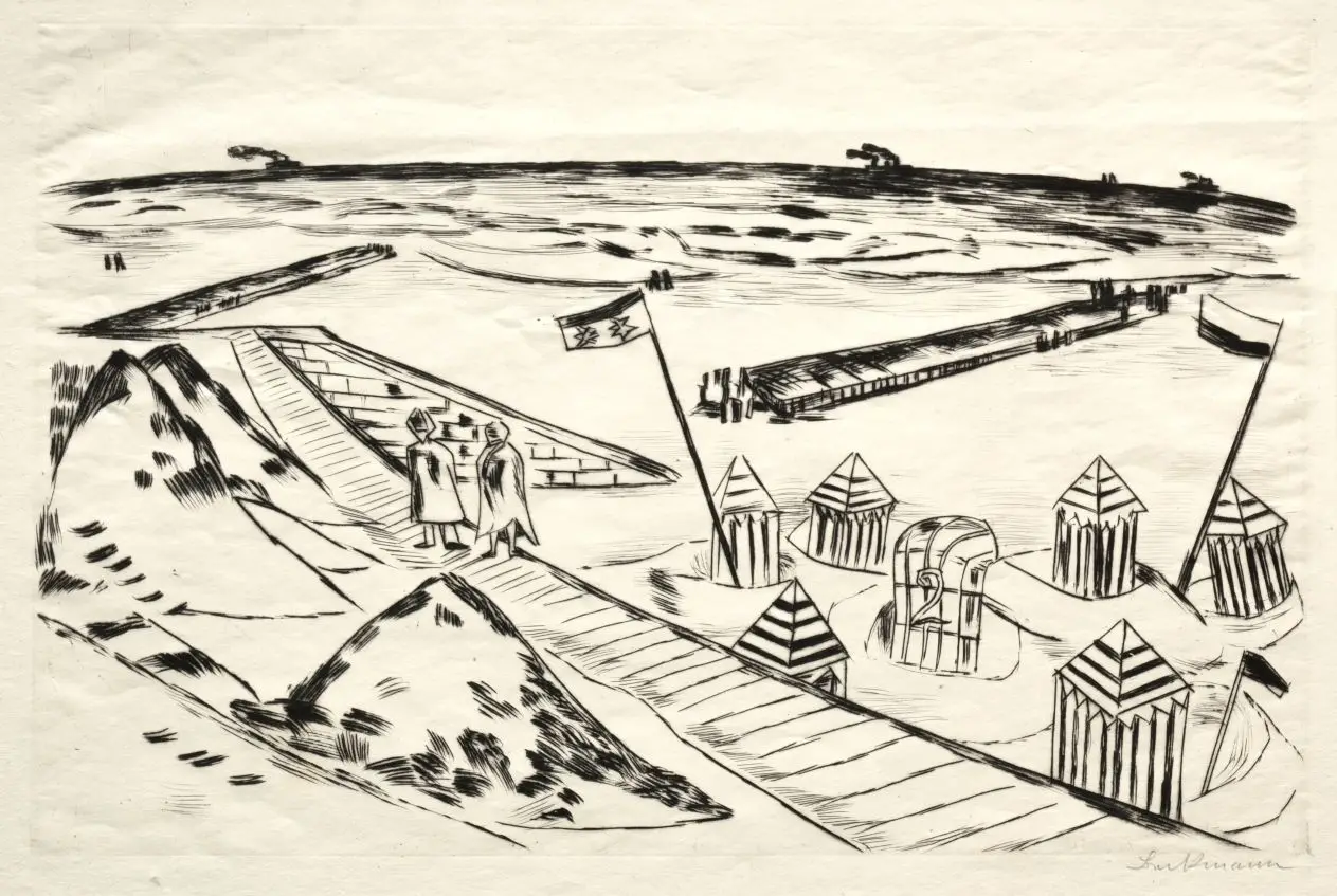 Beach by Max Beckmann