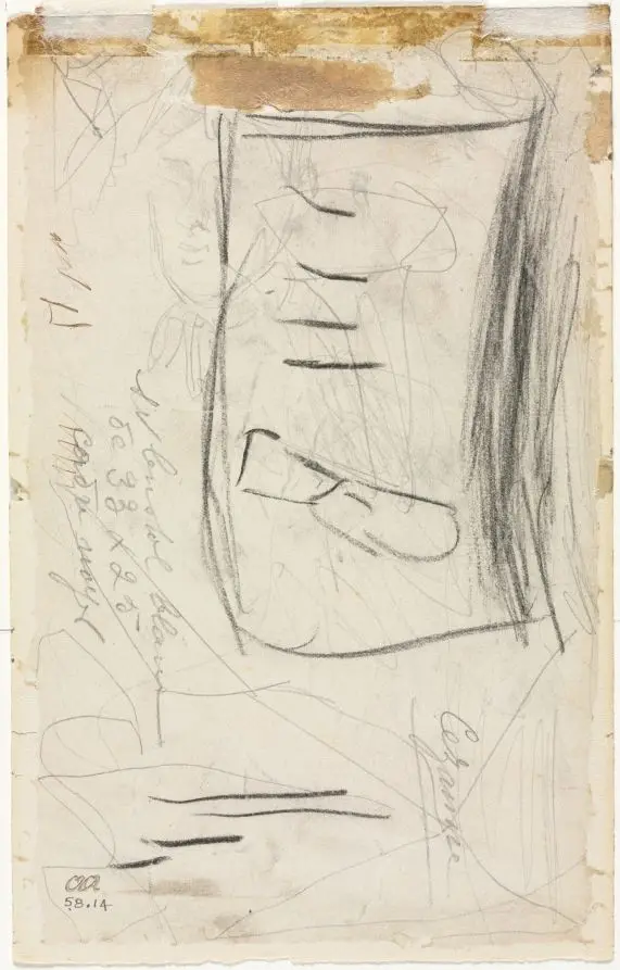 Sketch of Madame Cézanne (verso) by Paul Cezanne