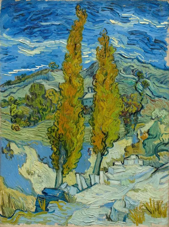 Two Poplars in the Alpilles near Saint-Rémy by Vincent van Gogh