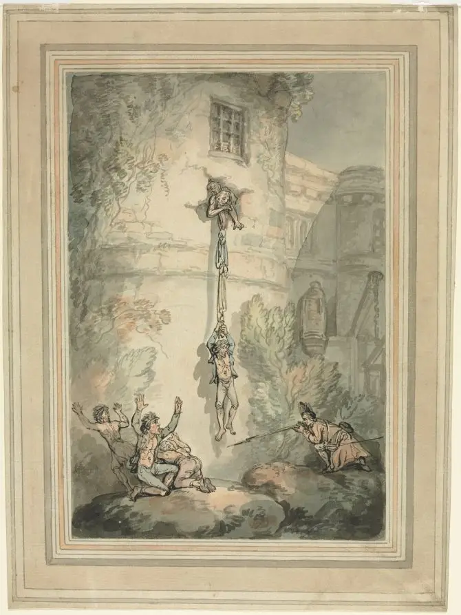 Escape of French Prisoners by Thomas Rowlandson