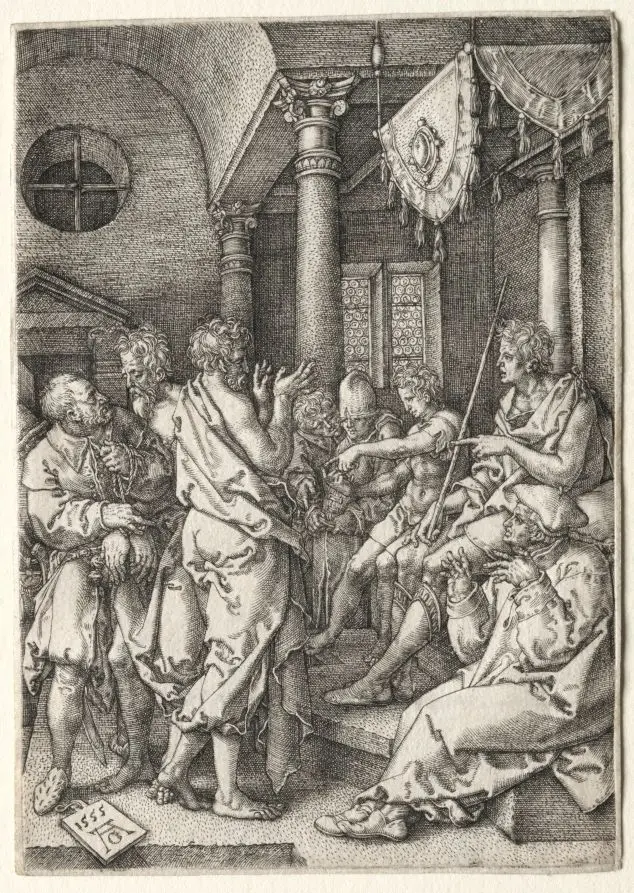 The Story of Susanna: Daniel Cross-Examining the Elders by Heinrich Aldegrever