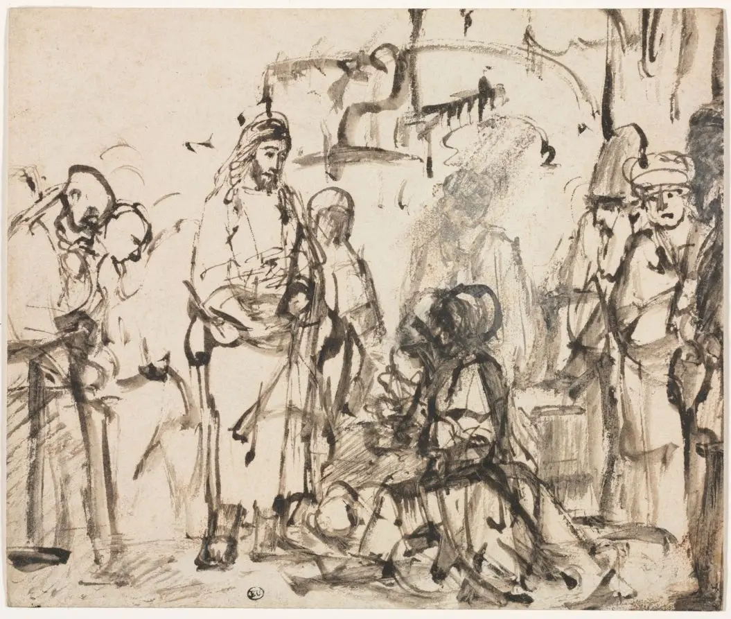 The Meeting of Christ with Martha and Mary after the Death of Lazarus by Rembrandt van Rijn