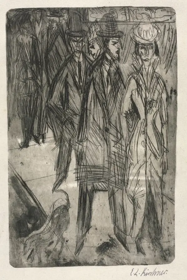 On the Street by Ernst Ludwig Kirchner