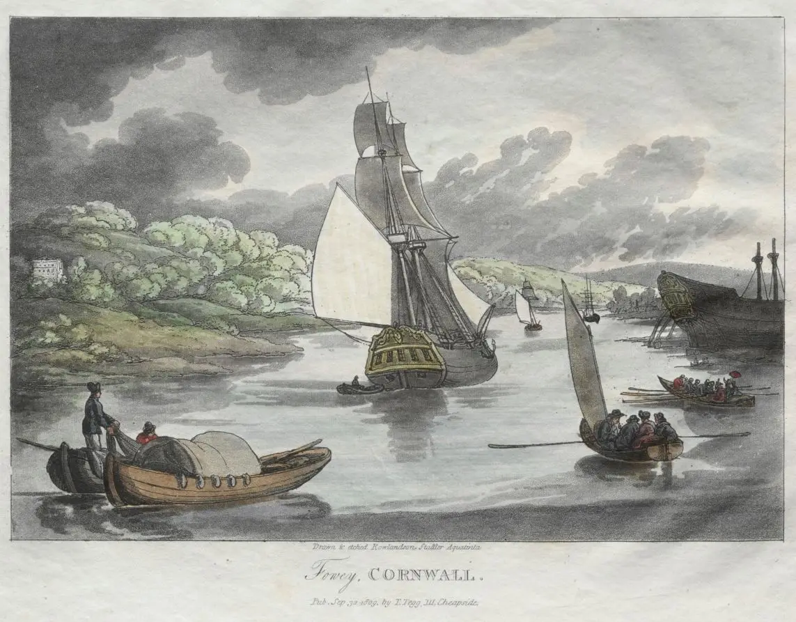Rowlandson's Sketches from Nature: Fowey, Cornwall by Thomas Rowlandson