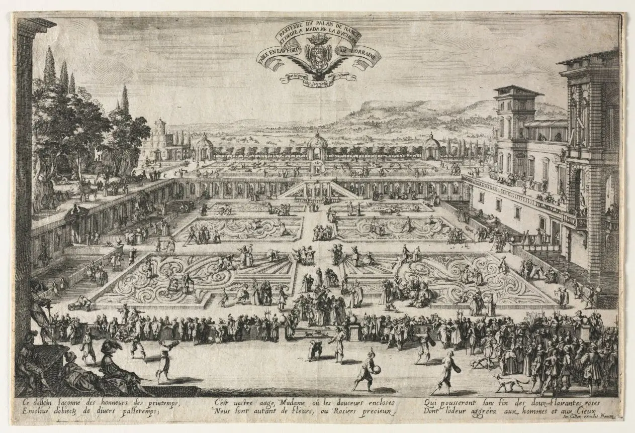 The Palace Gardens at Nancy by Jacques Callot