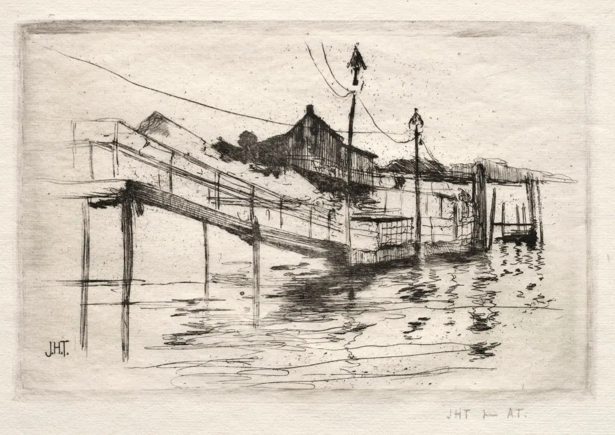 Footbridge, Bridgeport, Connecticut by John Henry Twachtman