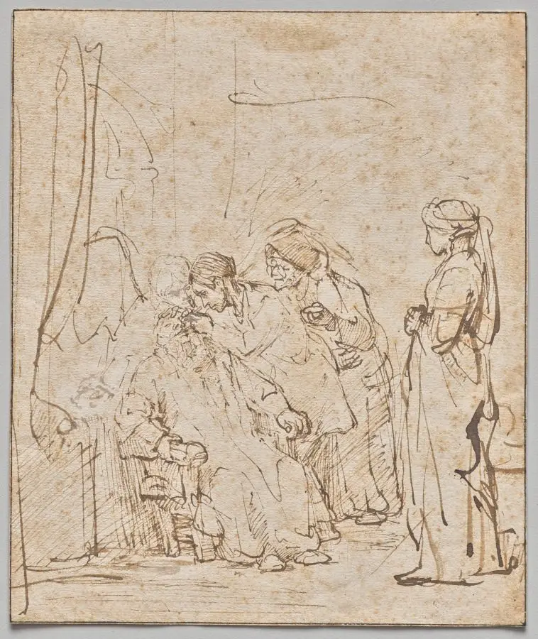 Tobias Healing His Father's Blindness by Rembrandt van Rijn