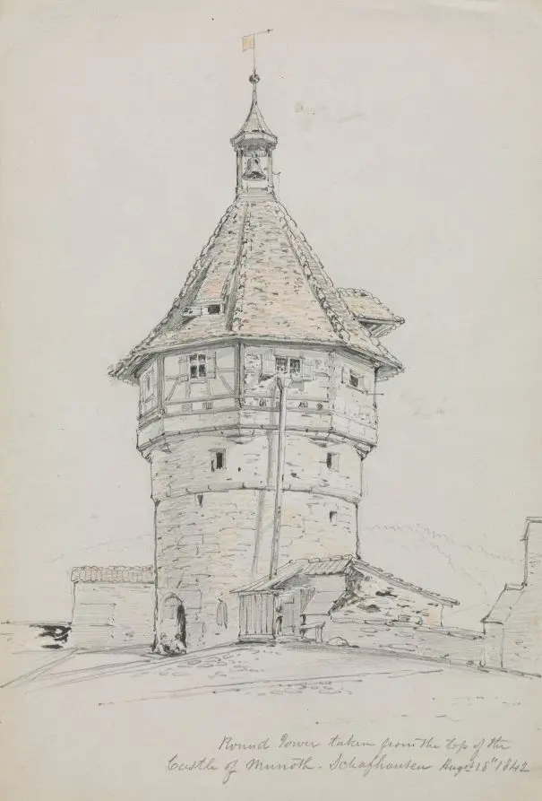 Round Tower, Castle of Munoth, Schafhausen, Switzerland by John William Casilear