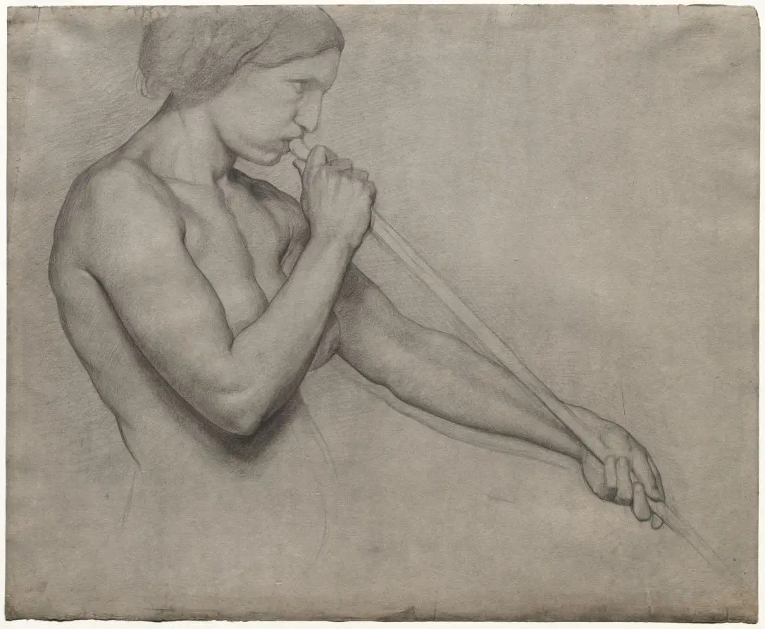 Angel Blowing a Trumpet by Edgar Degas