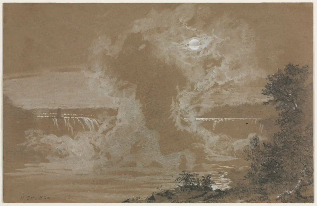 Niagara Falls by Moonlight by Frederic Edwin Church