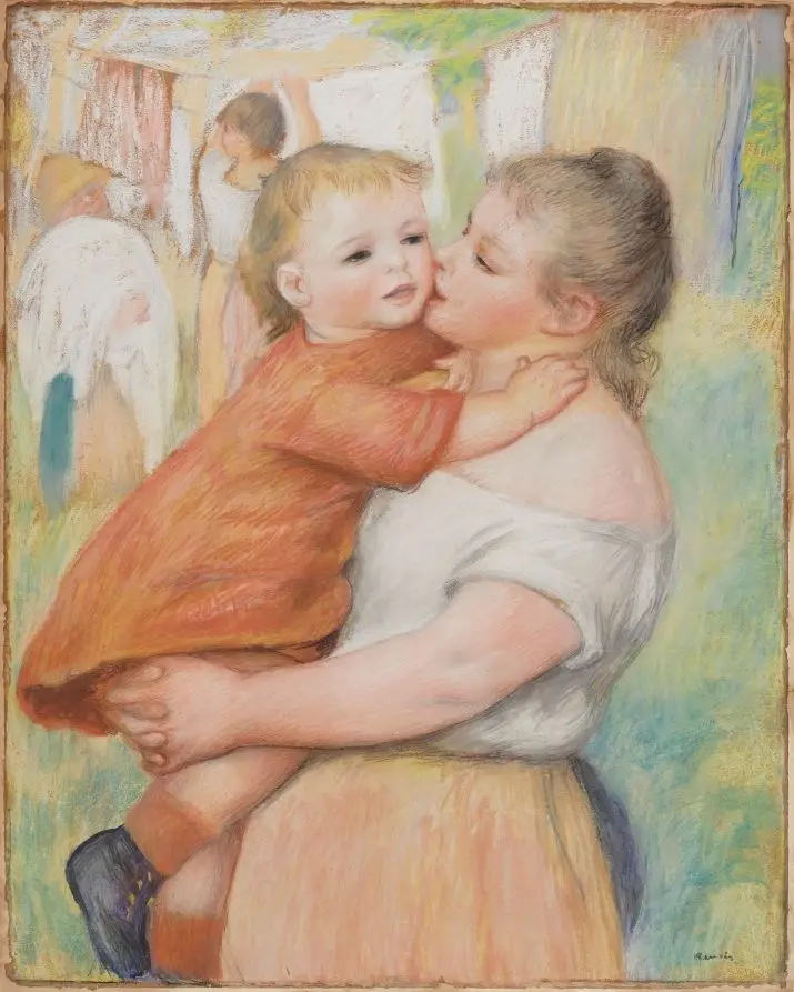 Laundress and Her Child (Aline and Pierre) by Pierre-Auguste Renoir