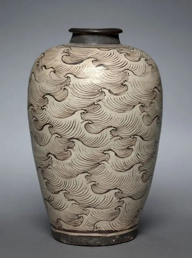 Vase (Meiping) with Waves by Unknown artist