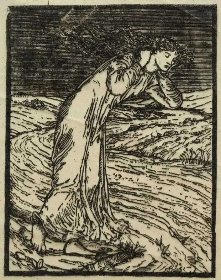 Psyche Throwing Herself into the River by William Morris