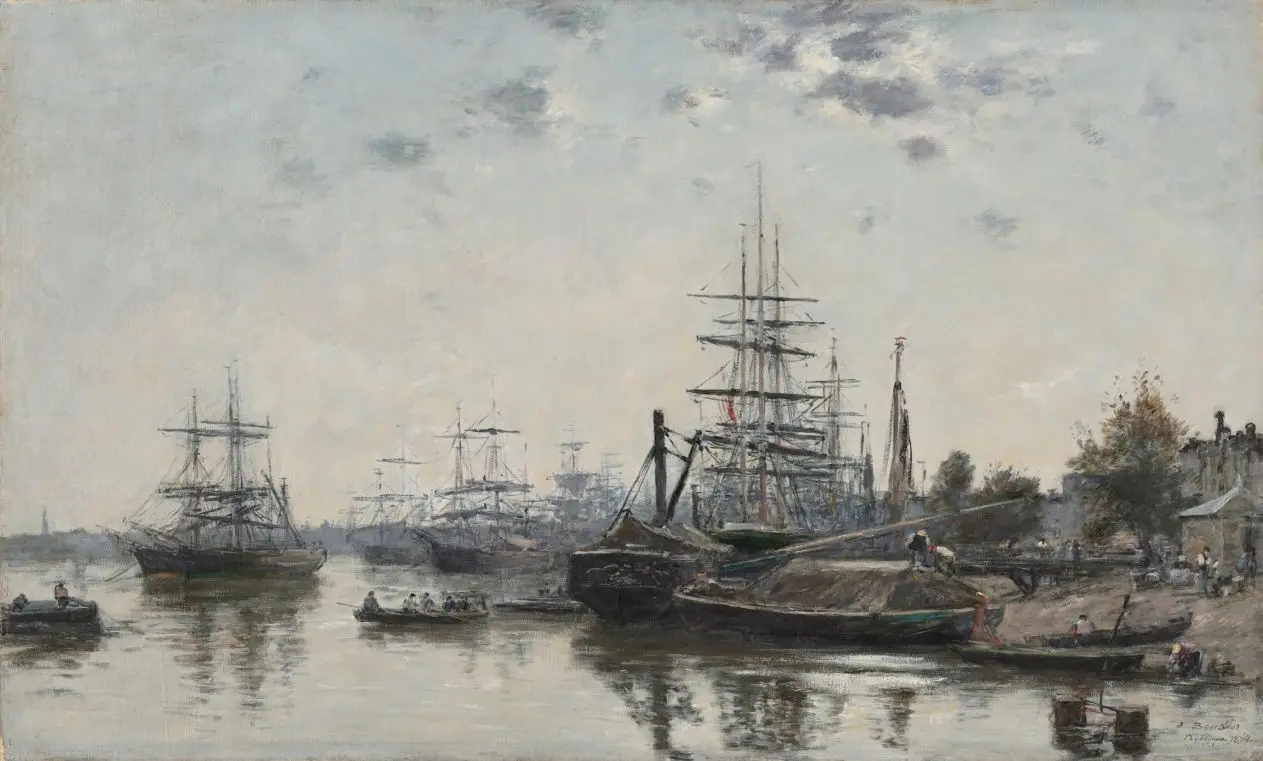 View of Bordeaux, from the Quai des Chartrons by Eugène Boudin
