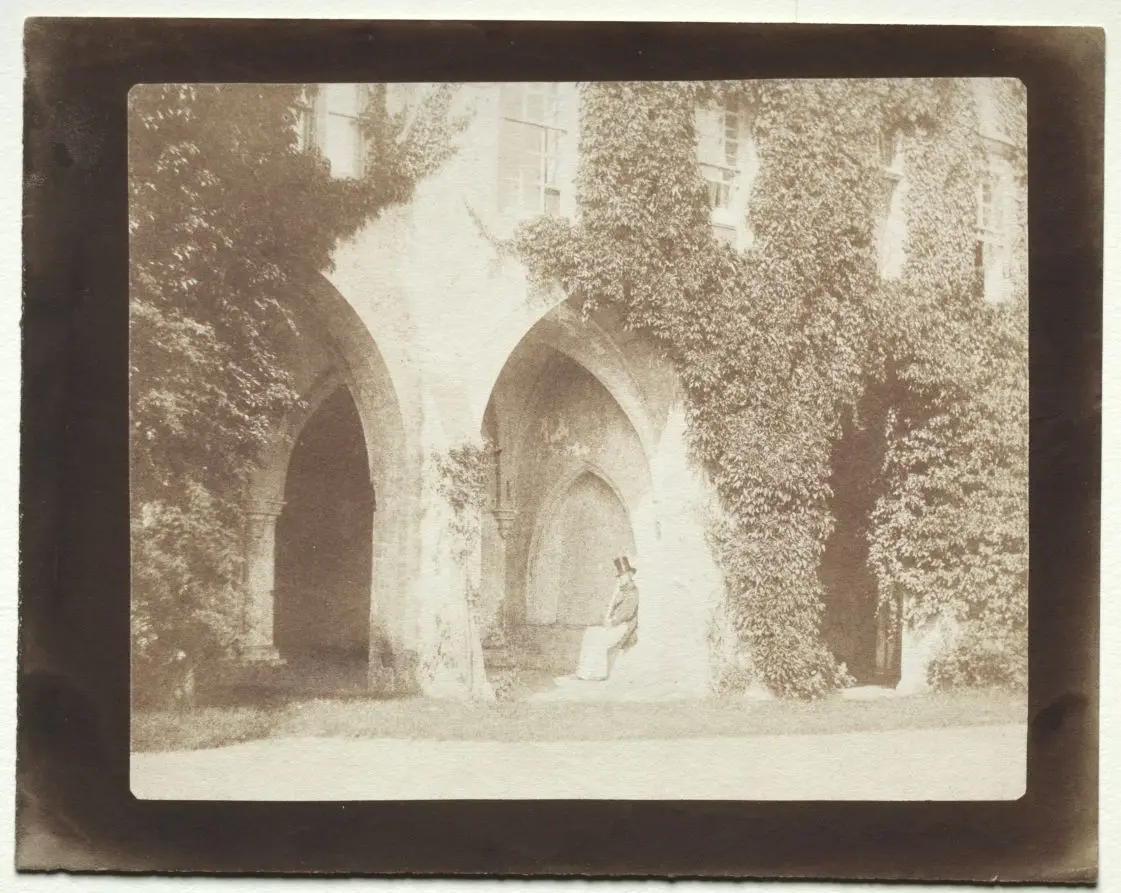 Calvert Jones Seated in the Sacristy of Lacock Abbey by William Henry Fox Talbot