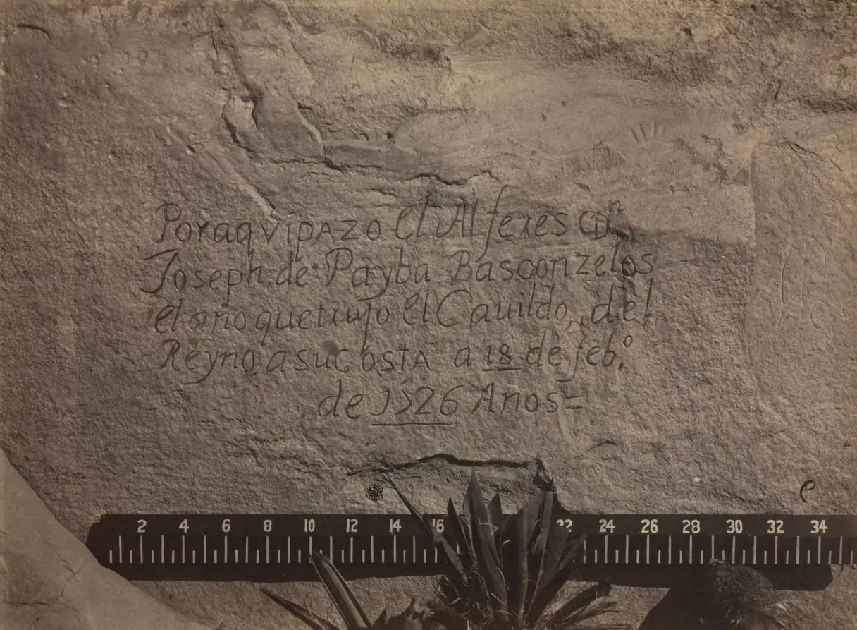 Historic Spanish Record of the Conquest, South Side of Inscription Rock, N.M., No. 3 by Timothy H. O'Sullivan