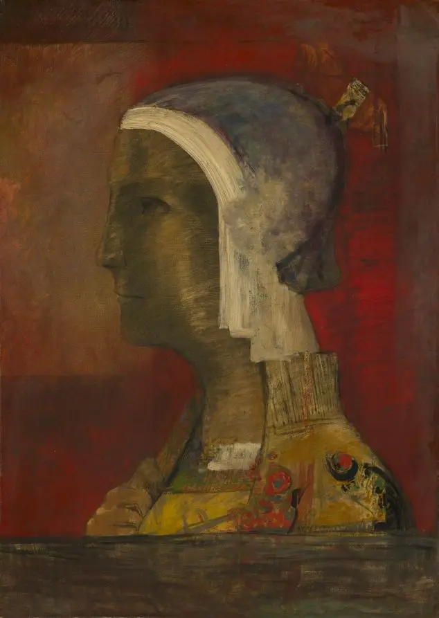 Symbolic Head by Odilon Redon
