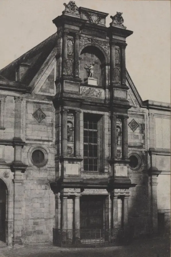 Portico of the Château d'Anet, now at the École des Beaux-Arts, Paris by Charles Marville