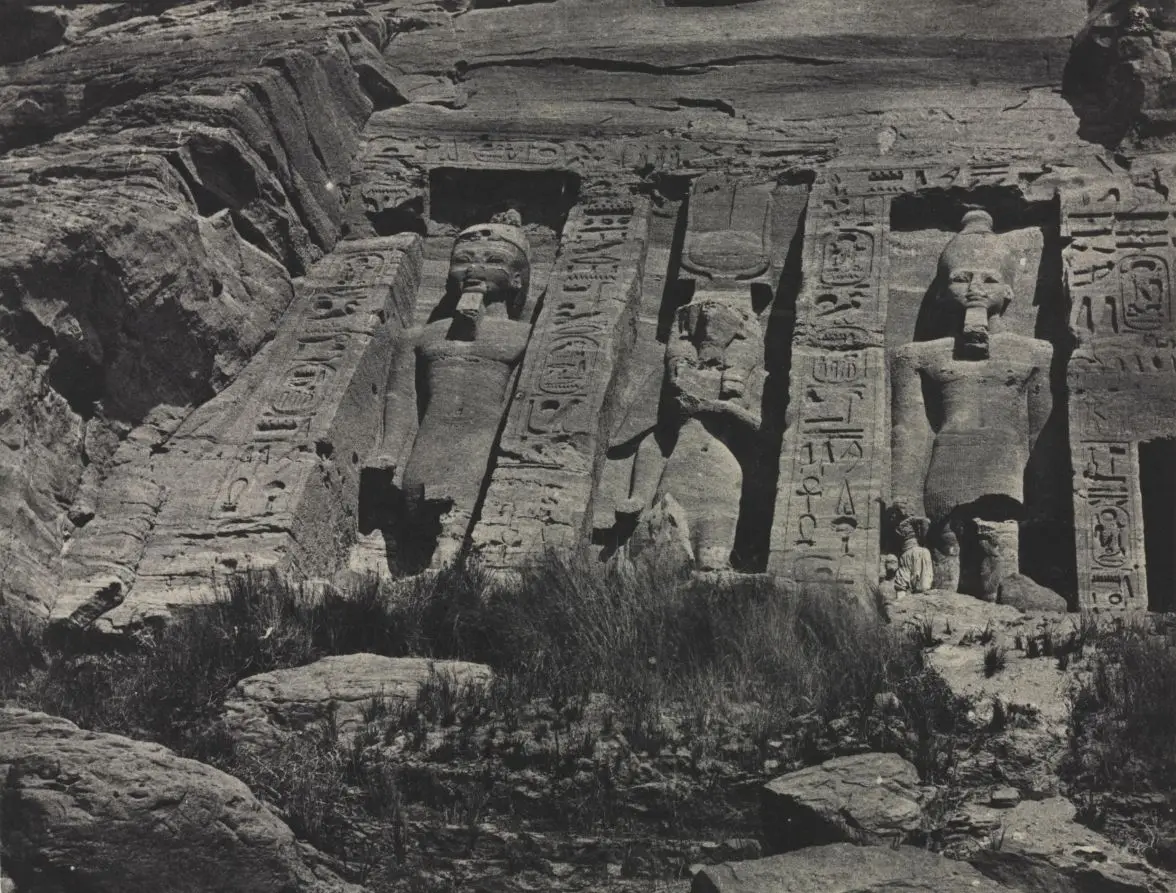 Southern Portion of the Rock-cut Temple of Hathor, Abu Simbel by Maxime Du Camp