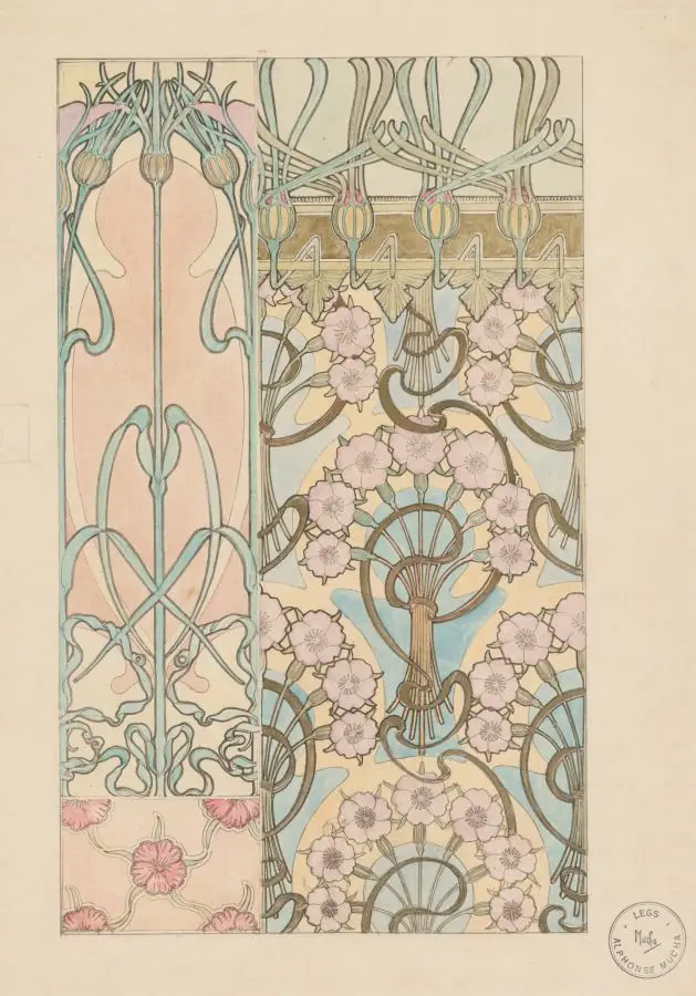 Ornament by Alphonse Mucha