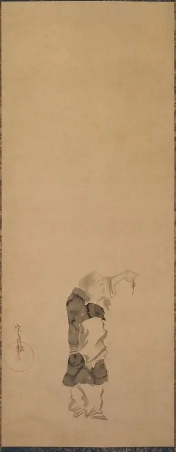 Kenshu, Monk with Shrimp by Tawaraya Sōtatsu