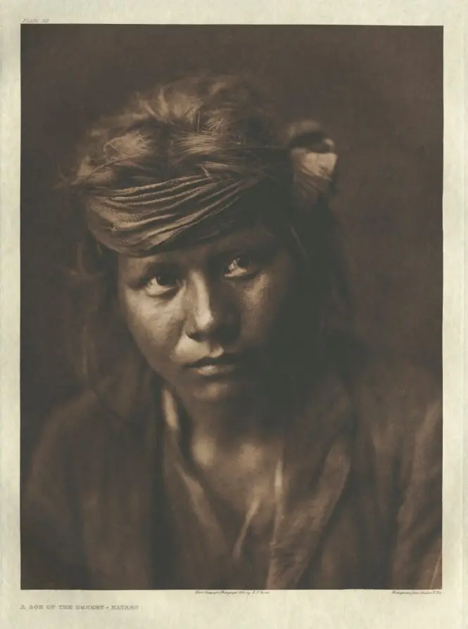 Portfolio I, Plate 32: A Son of the Desert - Navaho by Edward S. Curtis