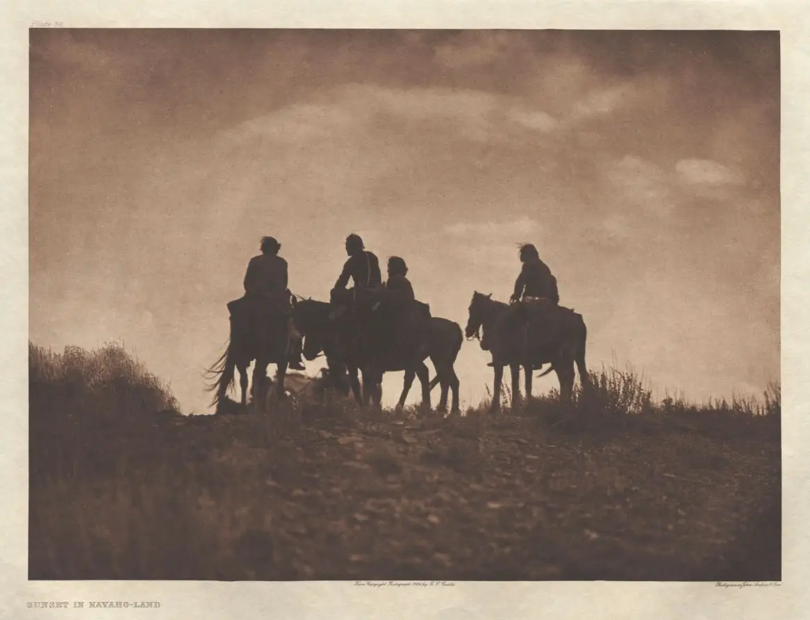 Portfolio I, Plate 38: Sunset in Navaho-Land by Edward S. Curtis