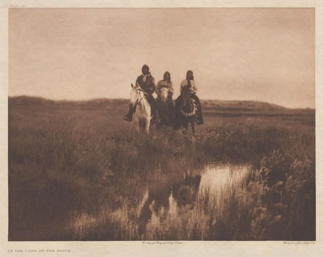 Portfolio III, Plate 95: In the Land of the Sioux by Edward S. Curtis