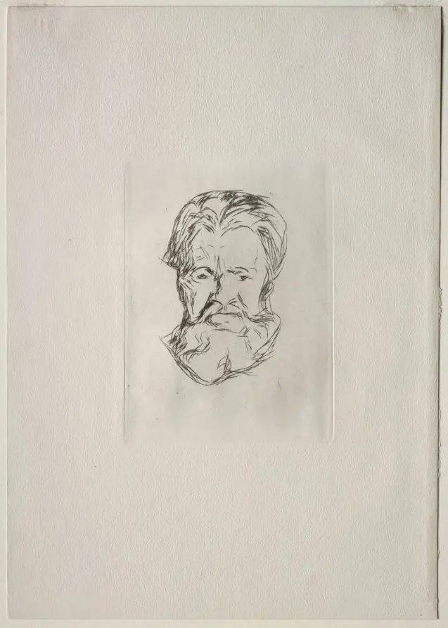 Head of a Man by Edvard Munch